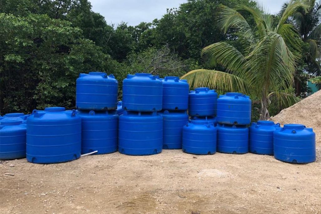 PUP BRS Representative Andre Perez Donates Rotoplas Tanks to Caye Caulker 5