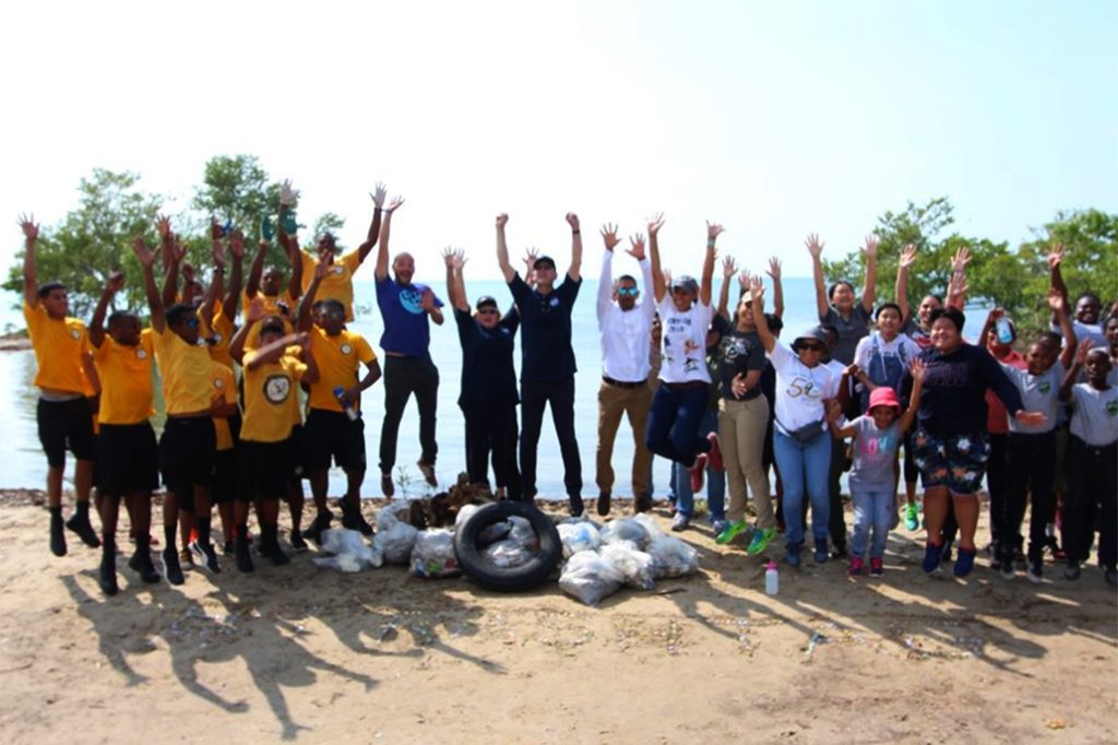 UK/Belize Commonwealth Litter Program's Week Launched with Beach Clean Up 16