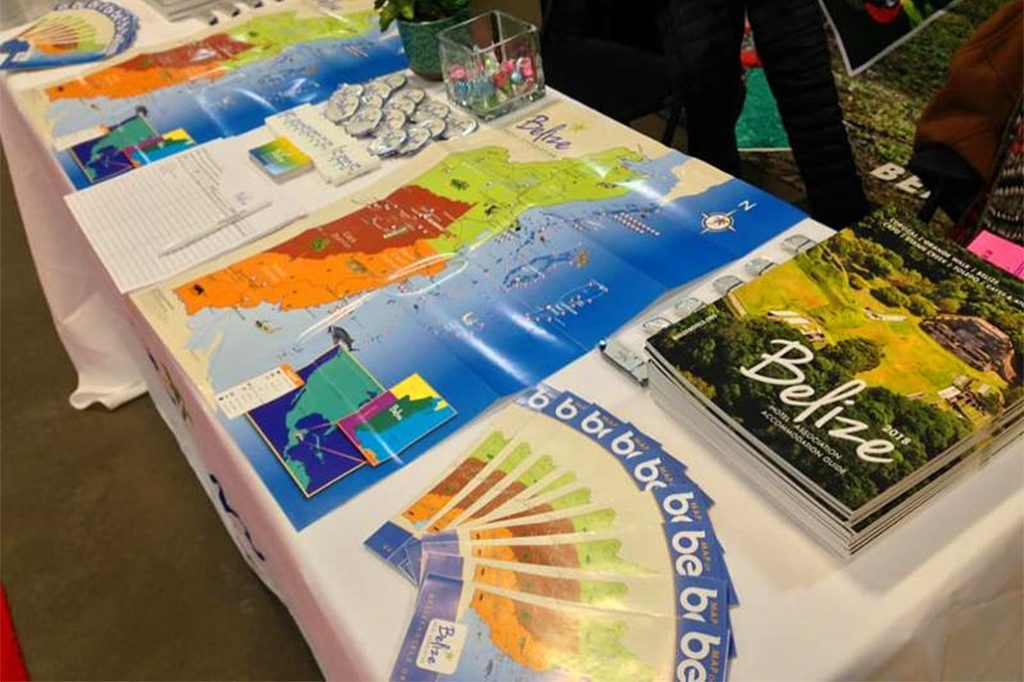 Belize Hotel Association showcases its new Belize Map at Tradeshows 11