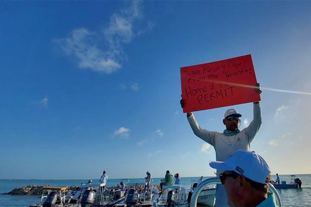 San Pedro Fishermen Protest at Cayo Rosario 12