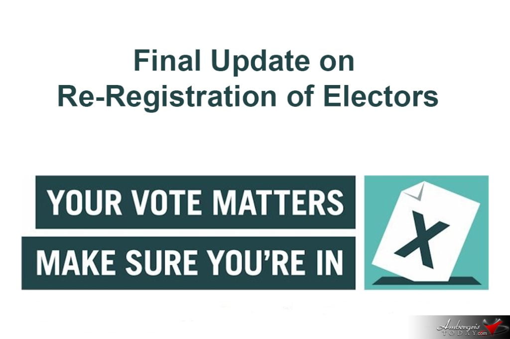 Final Update on the 2018 Re-registration of Electors Exercise 6