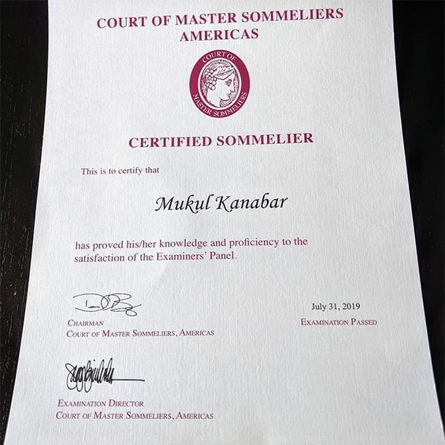 Mukul Kanabar – Belize’s 1st Certified Sommelier