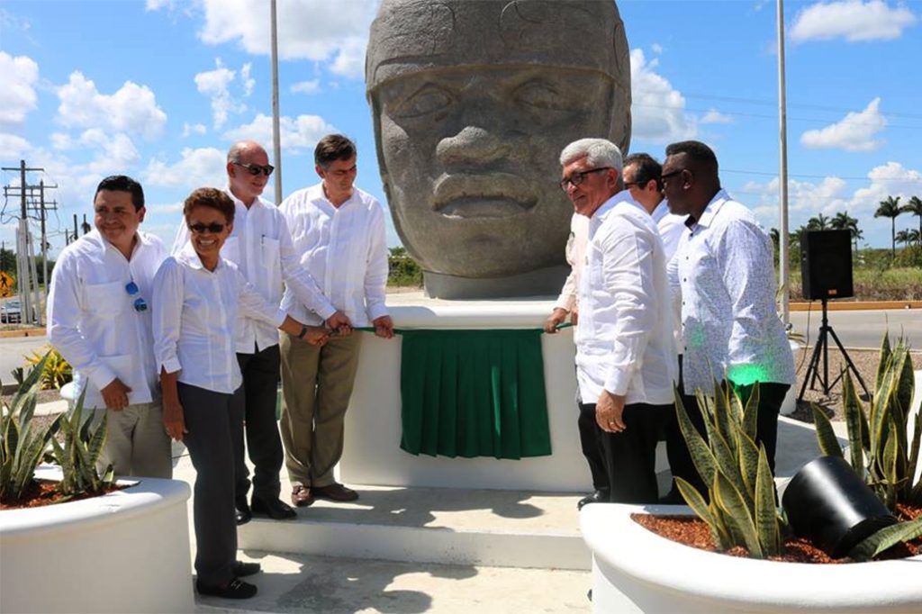 Belize and Mexico Inaugurate Placing of Olmec Head in Belmopan 8