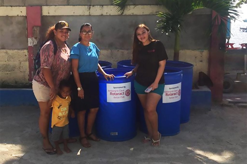 Rotaract Club of Ambergris Caye Donate Trash Bins to Schools 10