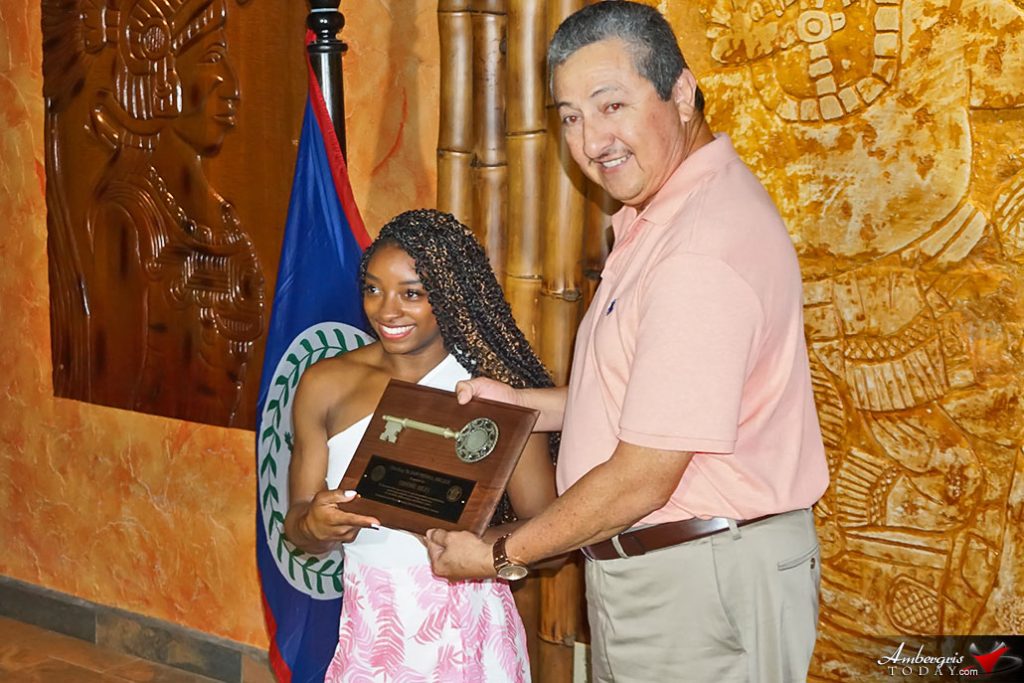 Simone Biles Presented Key to San Pedro Town, Belize 23