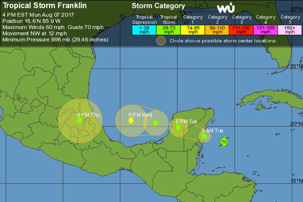 Tropical Storm Franklin to Strike Yucatan Peninsula 17