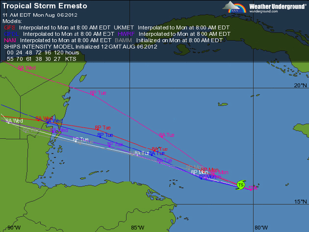 Ernesto Nearing Hurricane Strength, Warnings Issued for Belize