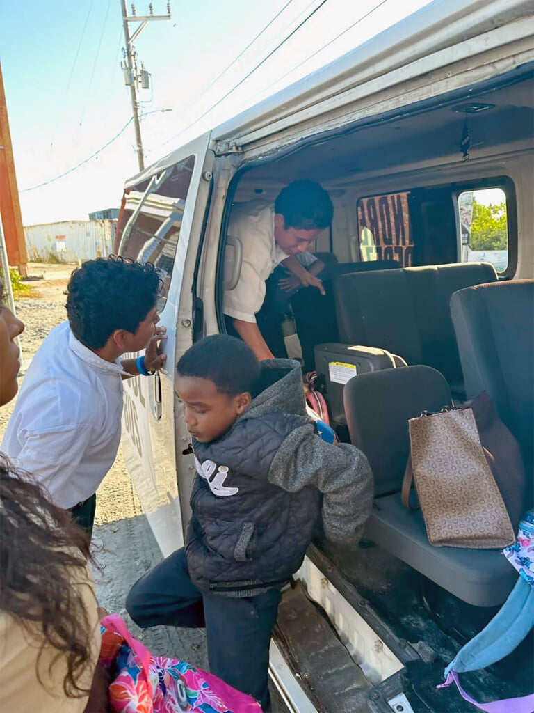 School Van Brings Cheers and Smiles to Students in North Ambergris