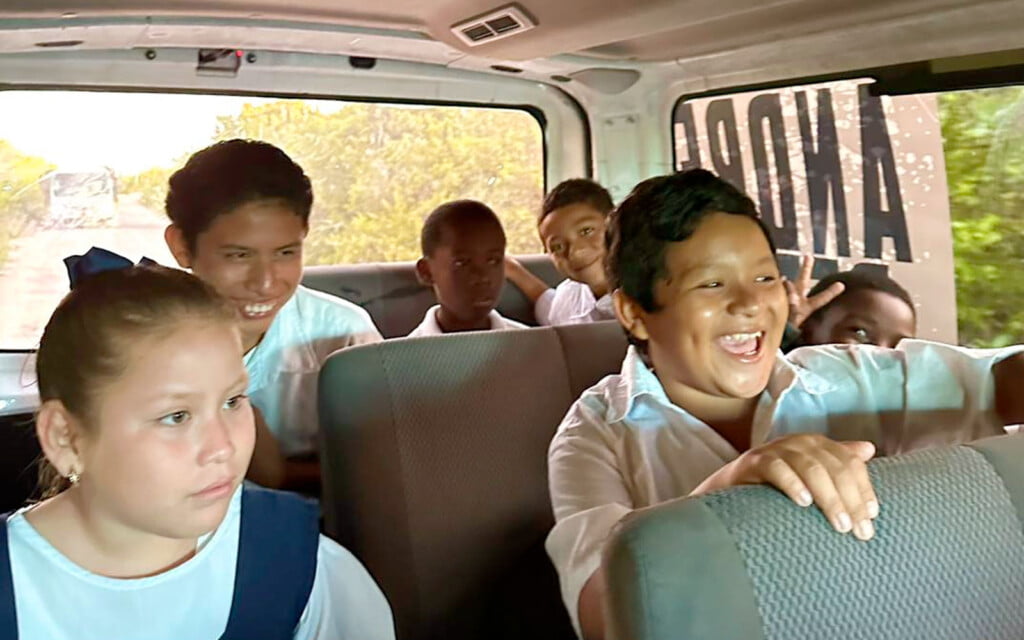 School Van Brings Cheers and Smiles to Students in North Ambergris