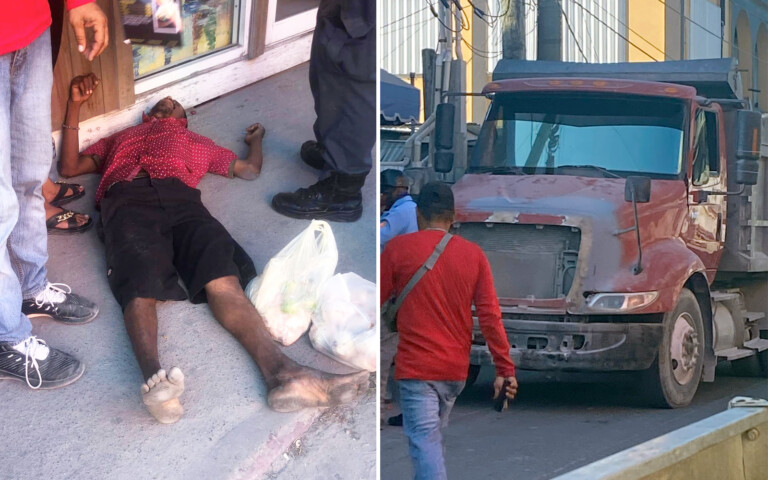 man crushed in traffic accident