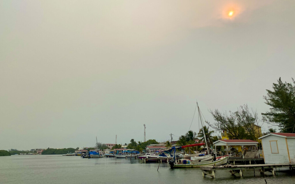 Saharan dust darkens Belize skies