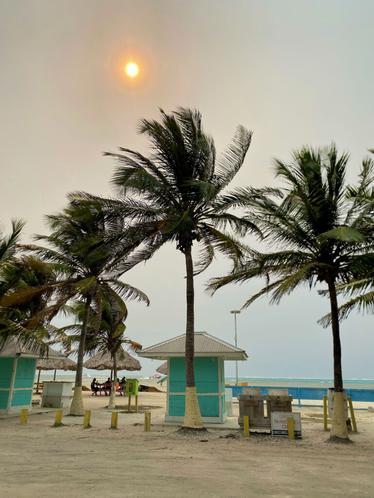 Saharan dust darkens Belize skies