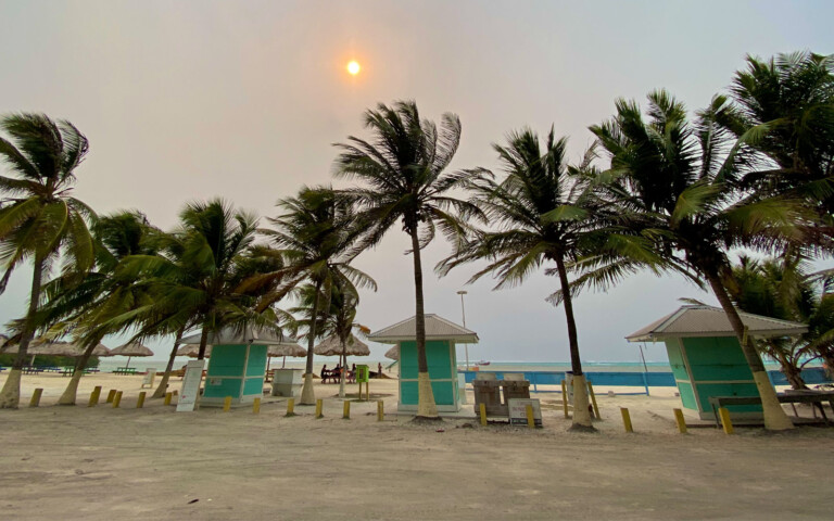 sahara dust makes for gloomy skies in belize