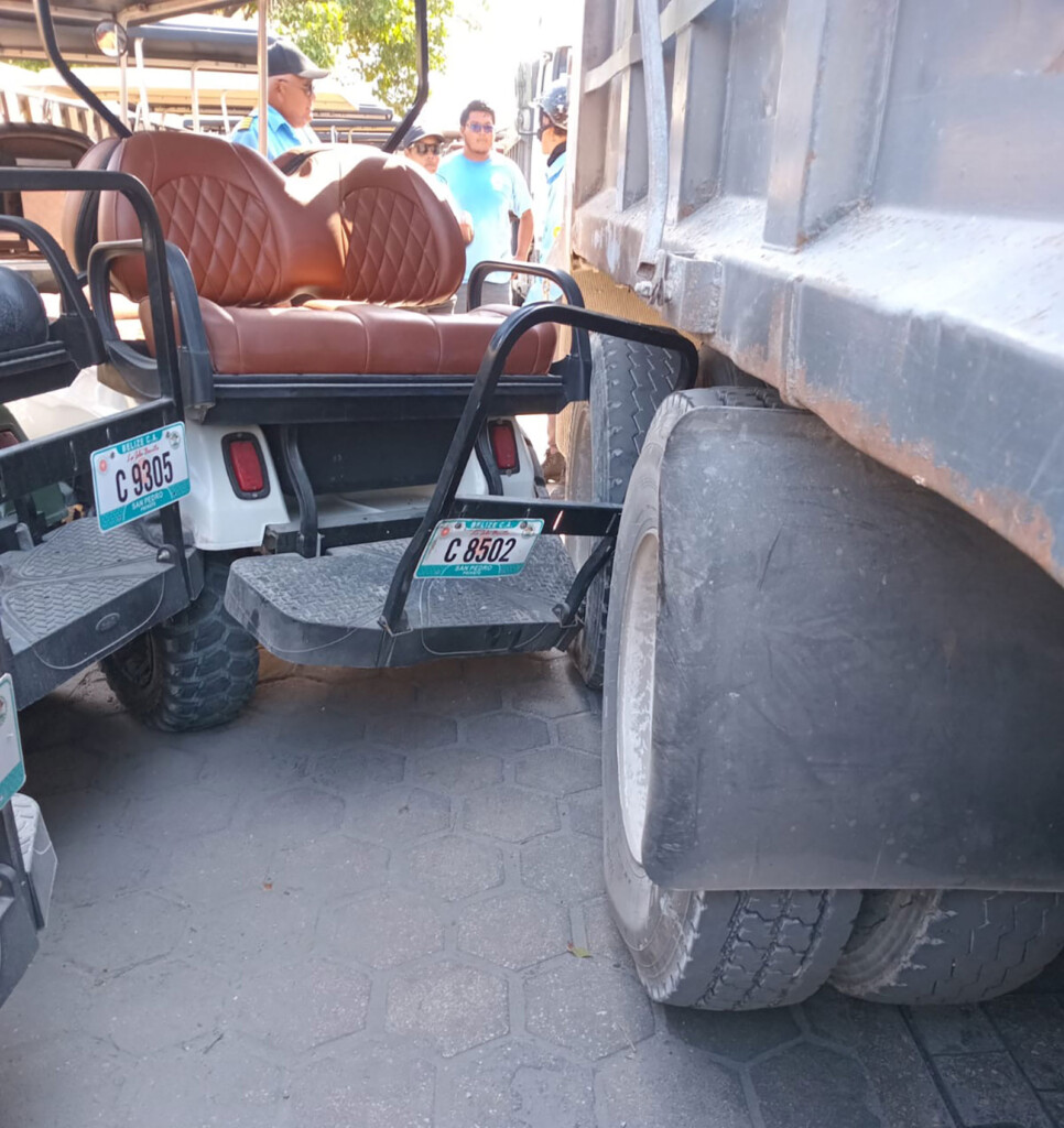 Traffic problems and heavy construction trucks