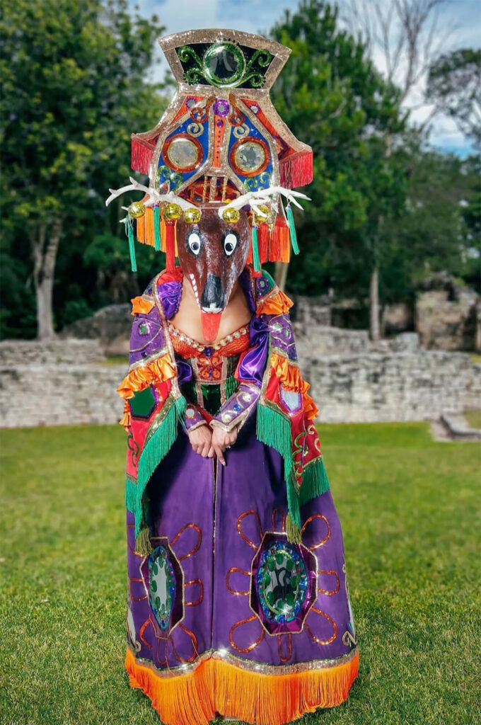 Miss Universe Belize 2024 National Costume Maya Deer Dance