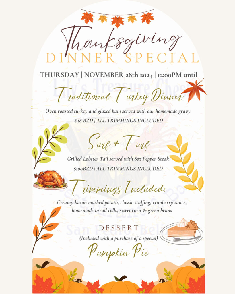thanksgiving menu