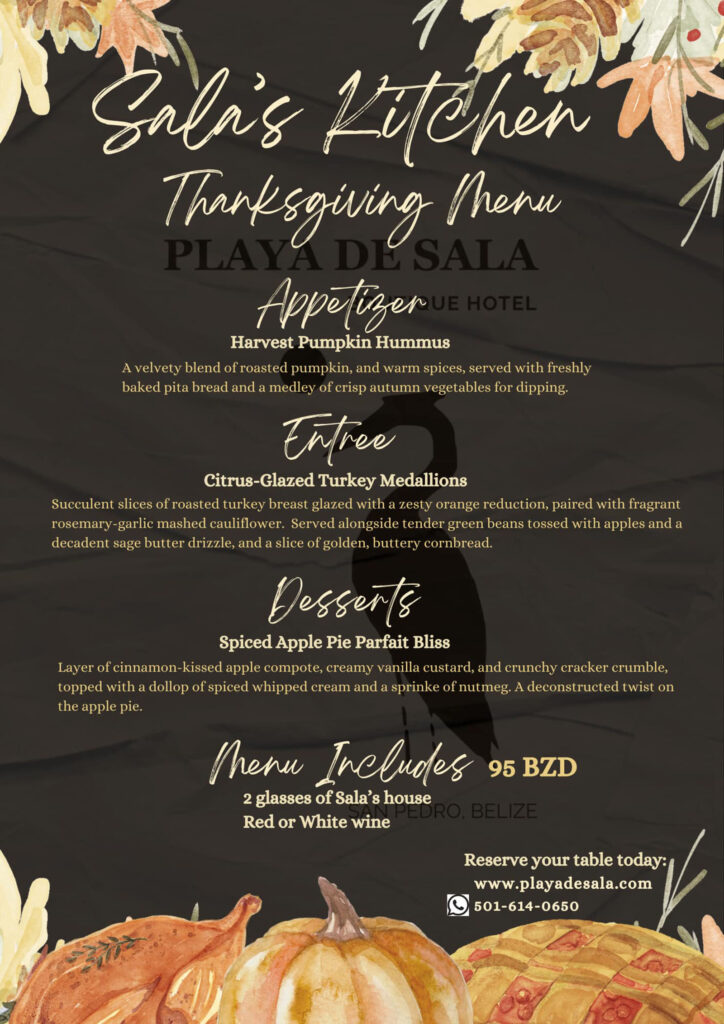 thanksgiving menu