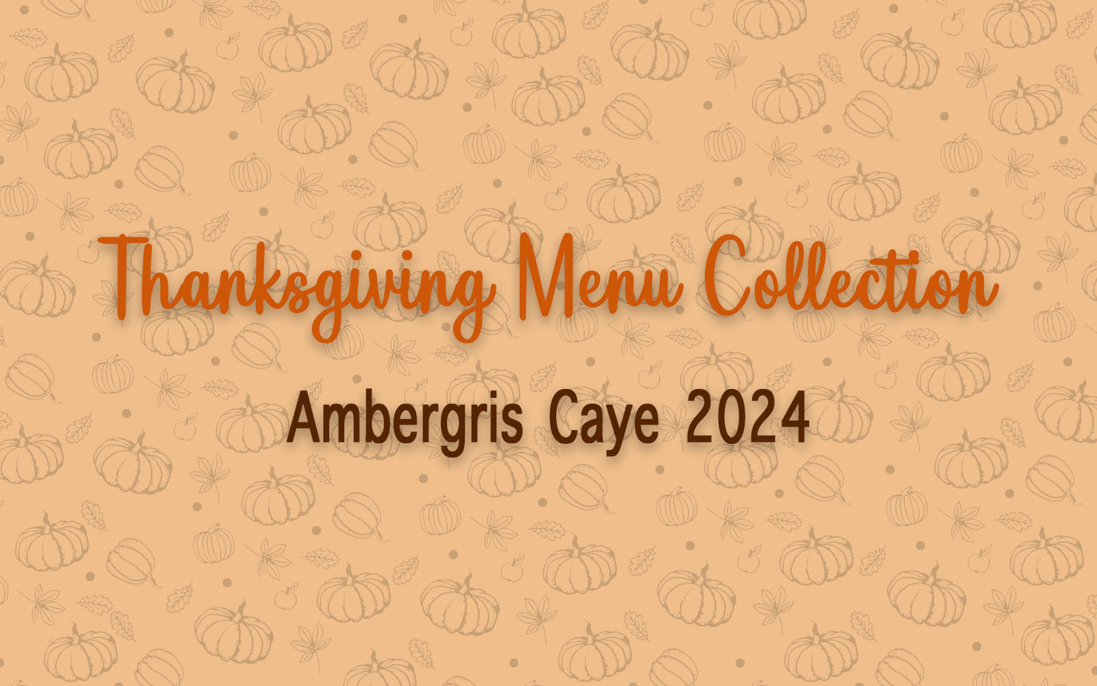 Thanksgiving Menu Collection