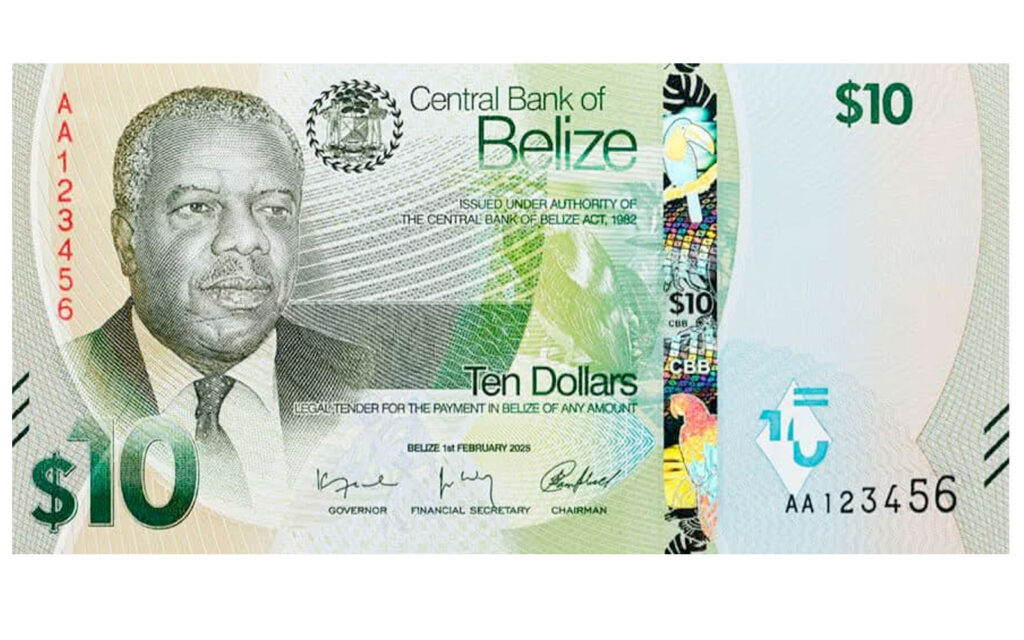 belize new currency notes
