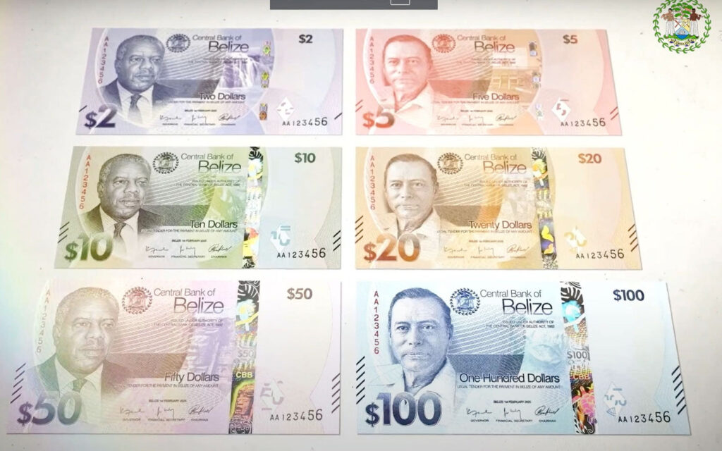 belize new currency notes