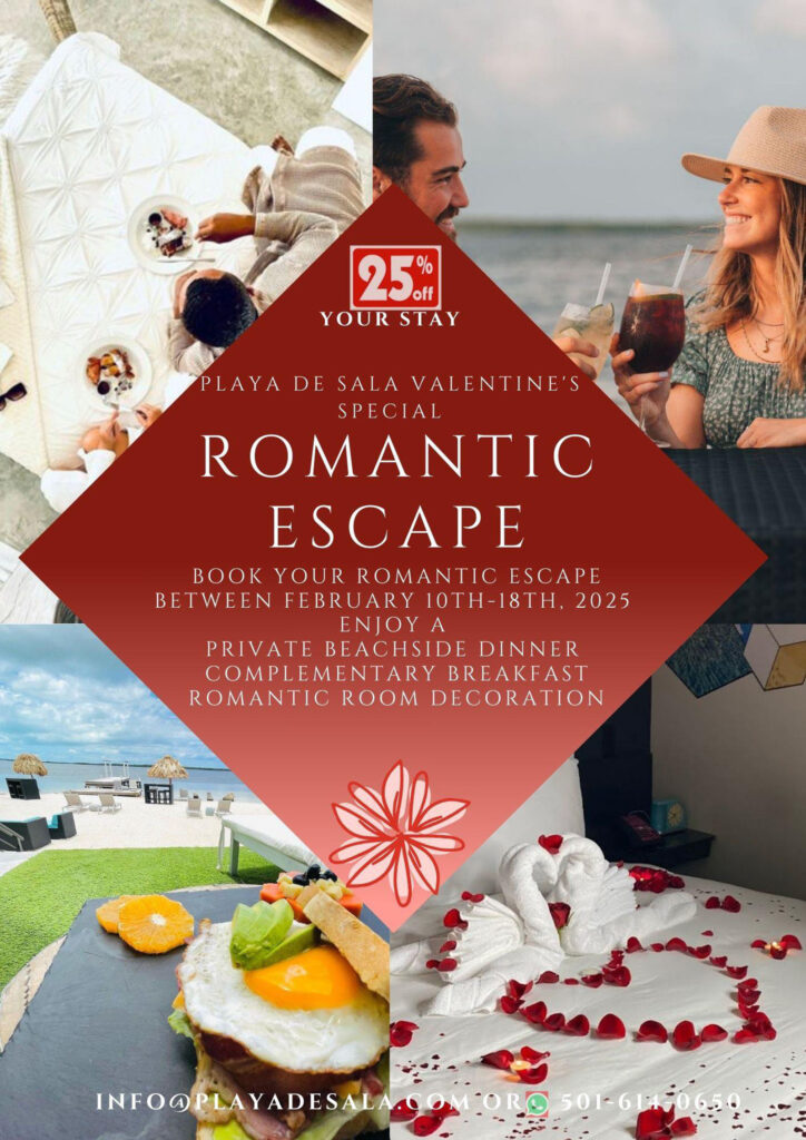 Valentine's Day Menu 2025 San Pedro Belize
