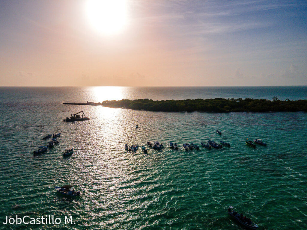 cayo rosario protest against illegal dredging and environmental practices