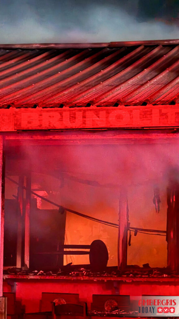 bucket brigade assists firefighters in downtown san pedro