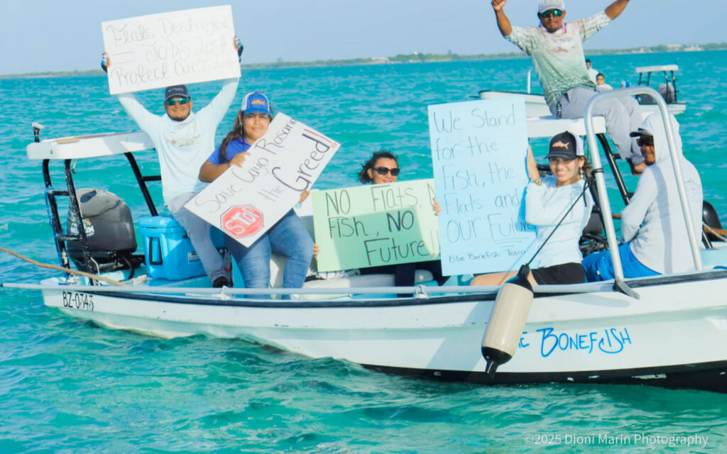 cayo rosario protest against illegal dredging and environmental practices