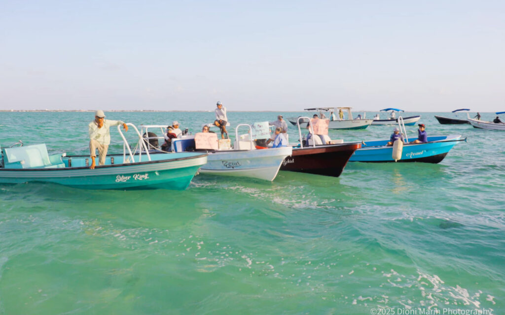 cayo rosario protest against illegal dredging and environmental practices