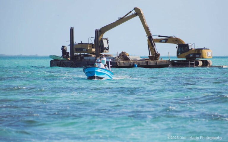 cayo rosario protest against illegal dredging and environmental practices