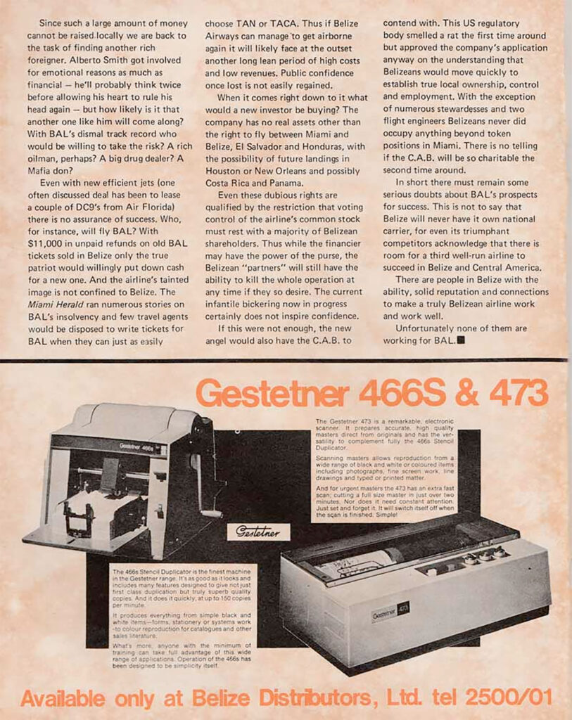 belize airways limited