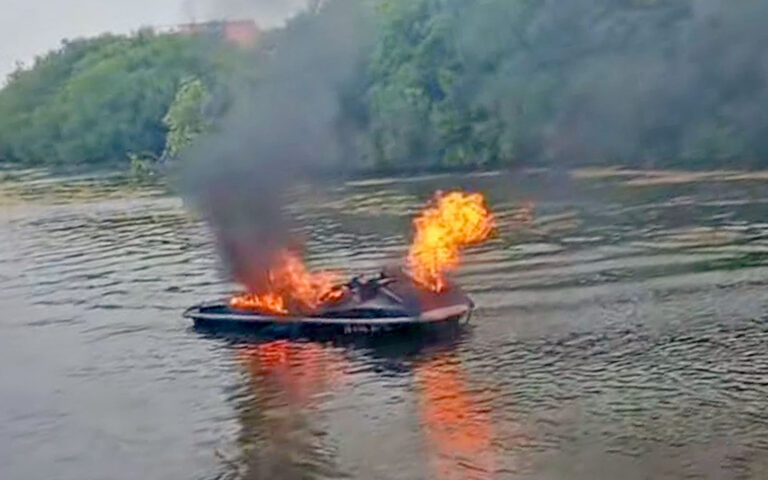 jet ski explosion fire