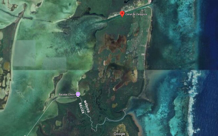 zaragoza channel bridge ambergris caye and mexico