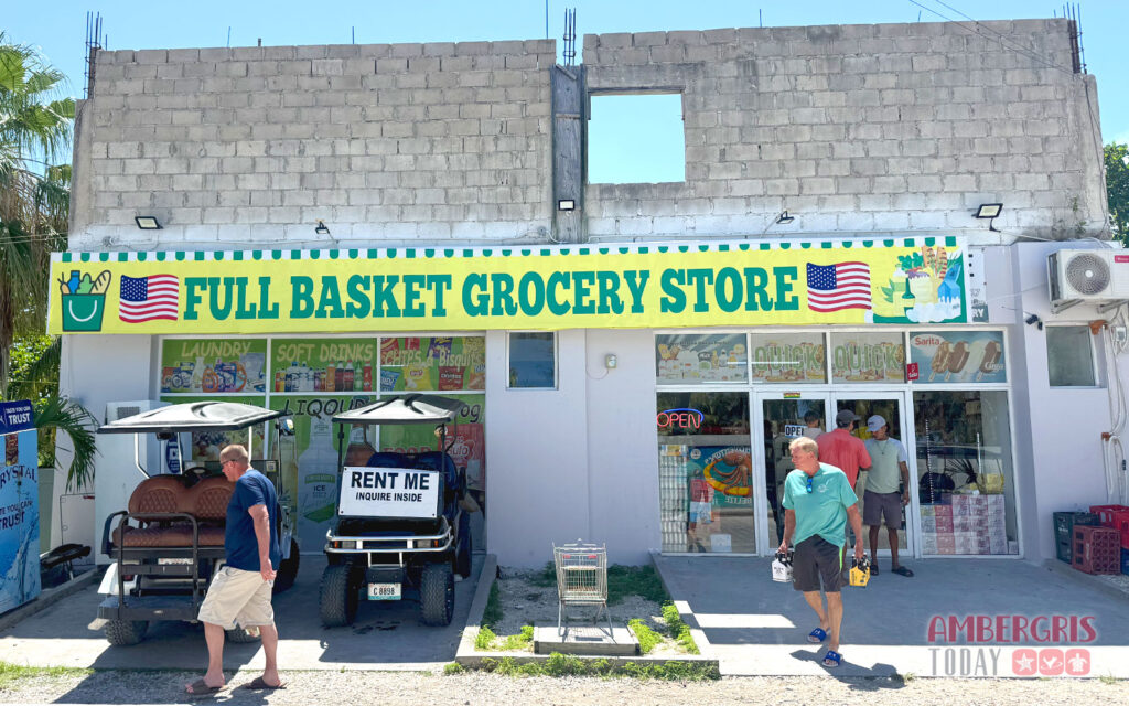 belizean kindness in full display full basket grocery store