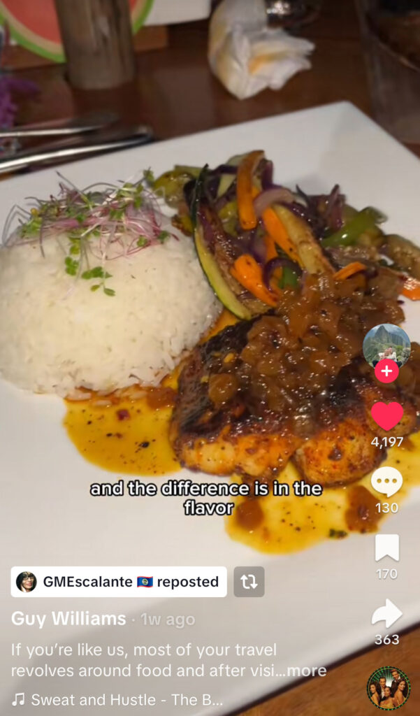 tiktok traveler belize best food