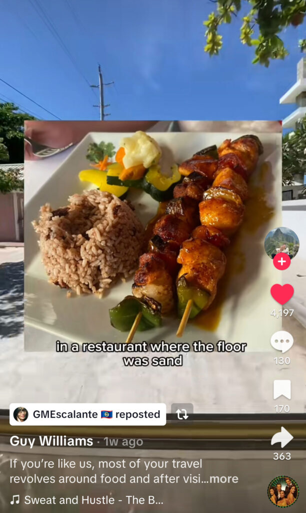 tiktok traveler belize best food