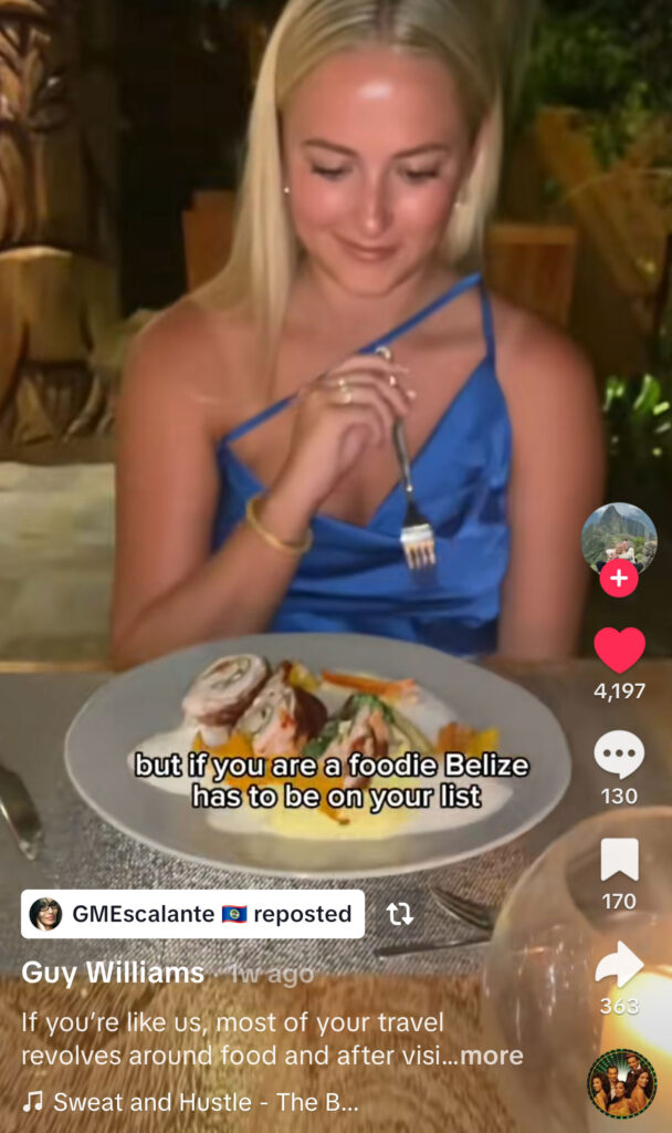 tiktok traveler belize best food