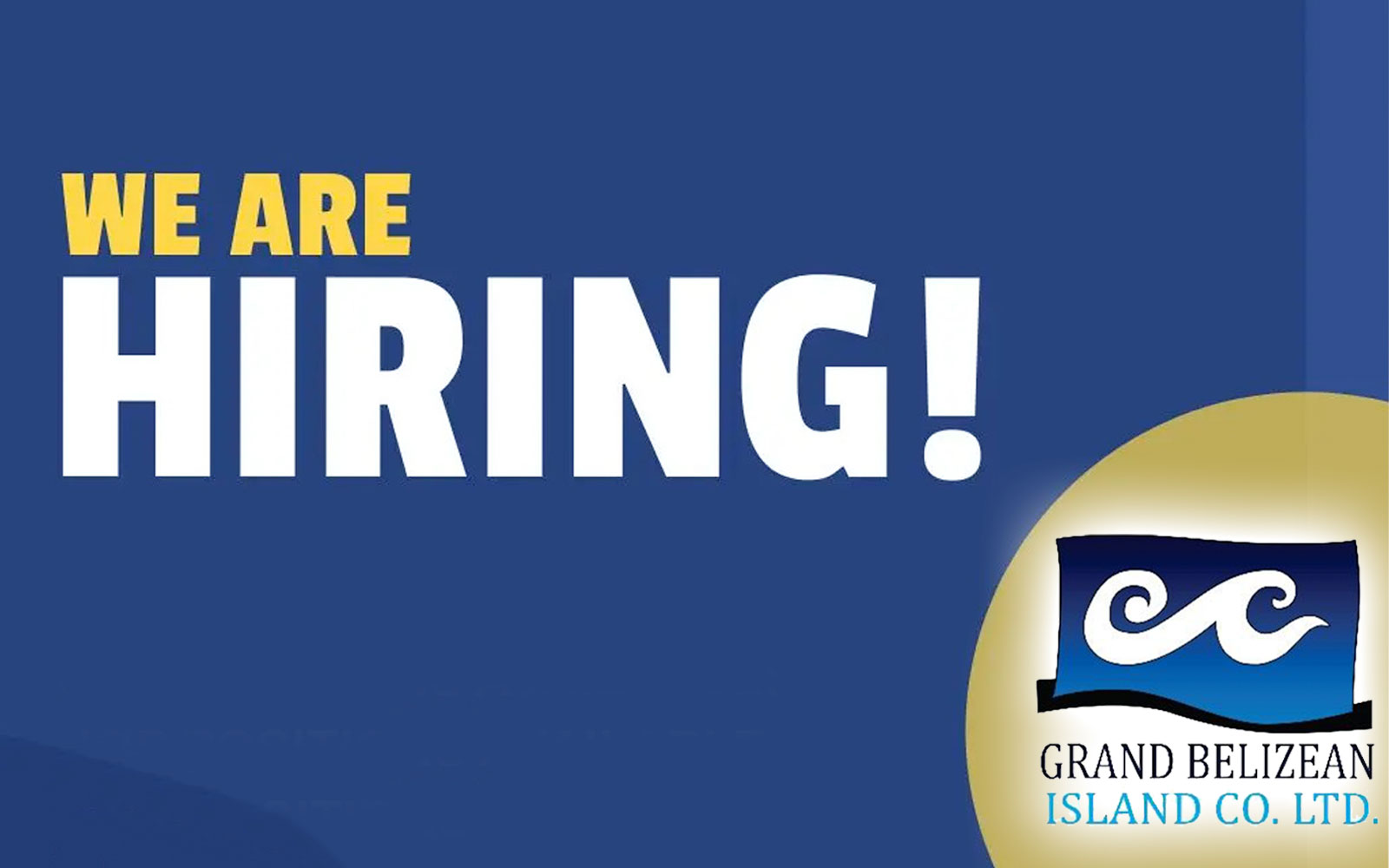 job vacancy grand belizean island co ltd