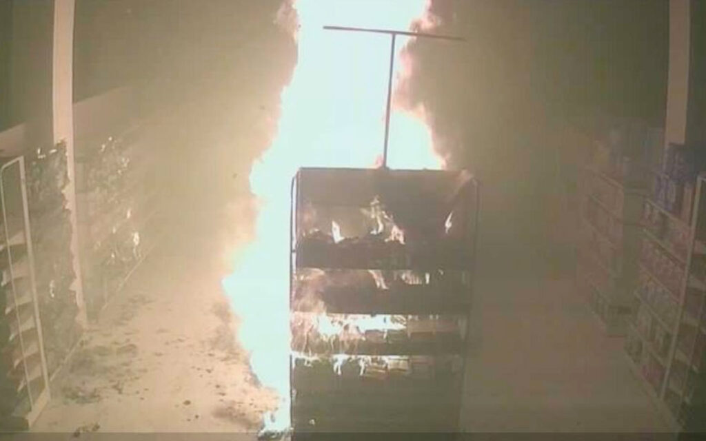 island supermarket fire burglary