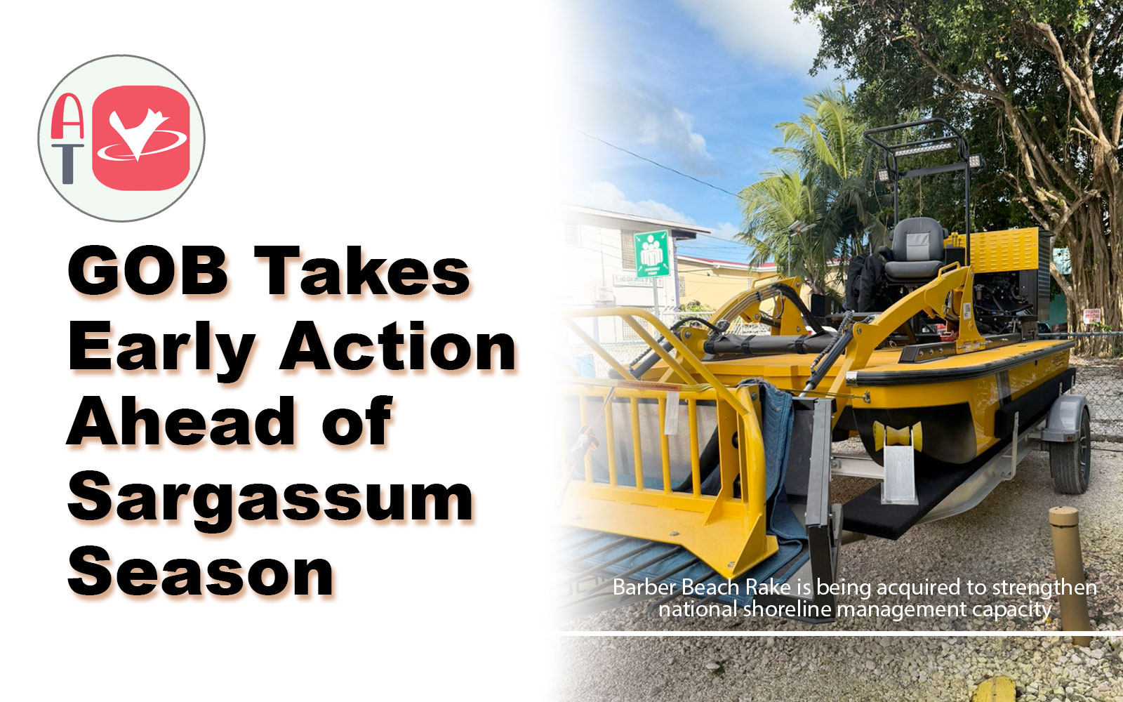 sargassum season beach rake