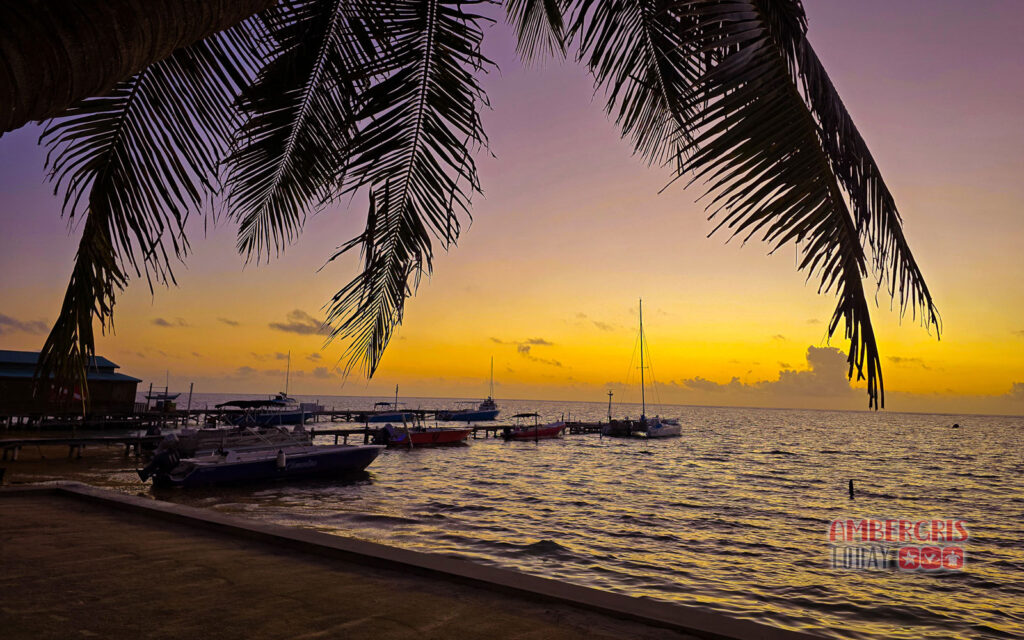 sunrise ambergris caye belize