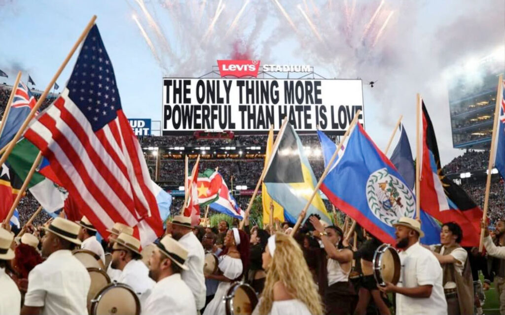 bad bunny super bowl belize flag