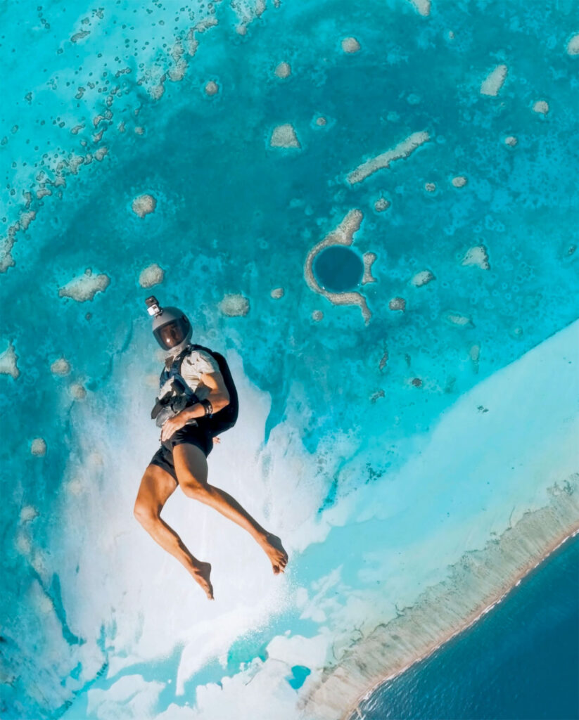 skydivers belize blue hole