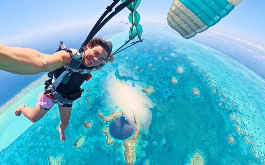 skydivers belize blue hole