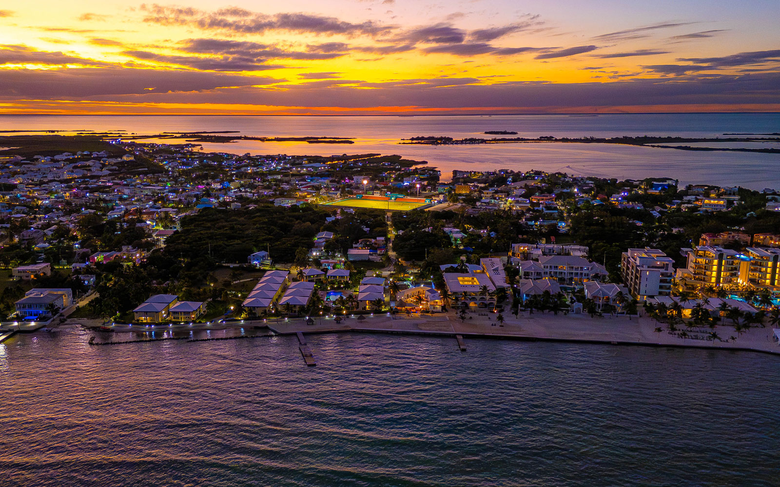 san pedro city aerial town view