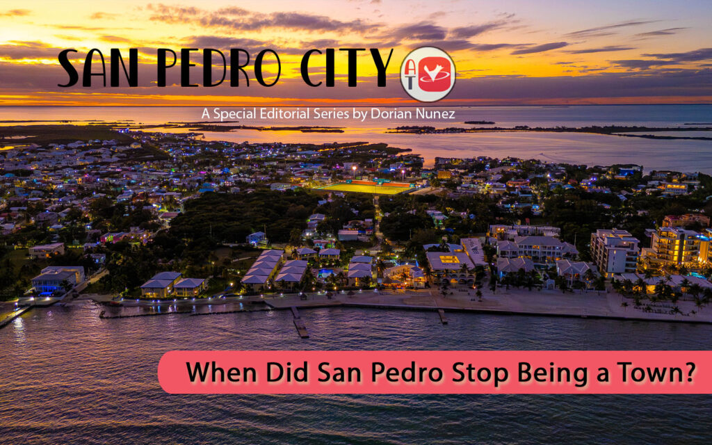 san pedro city aerial town view