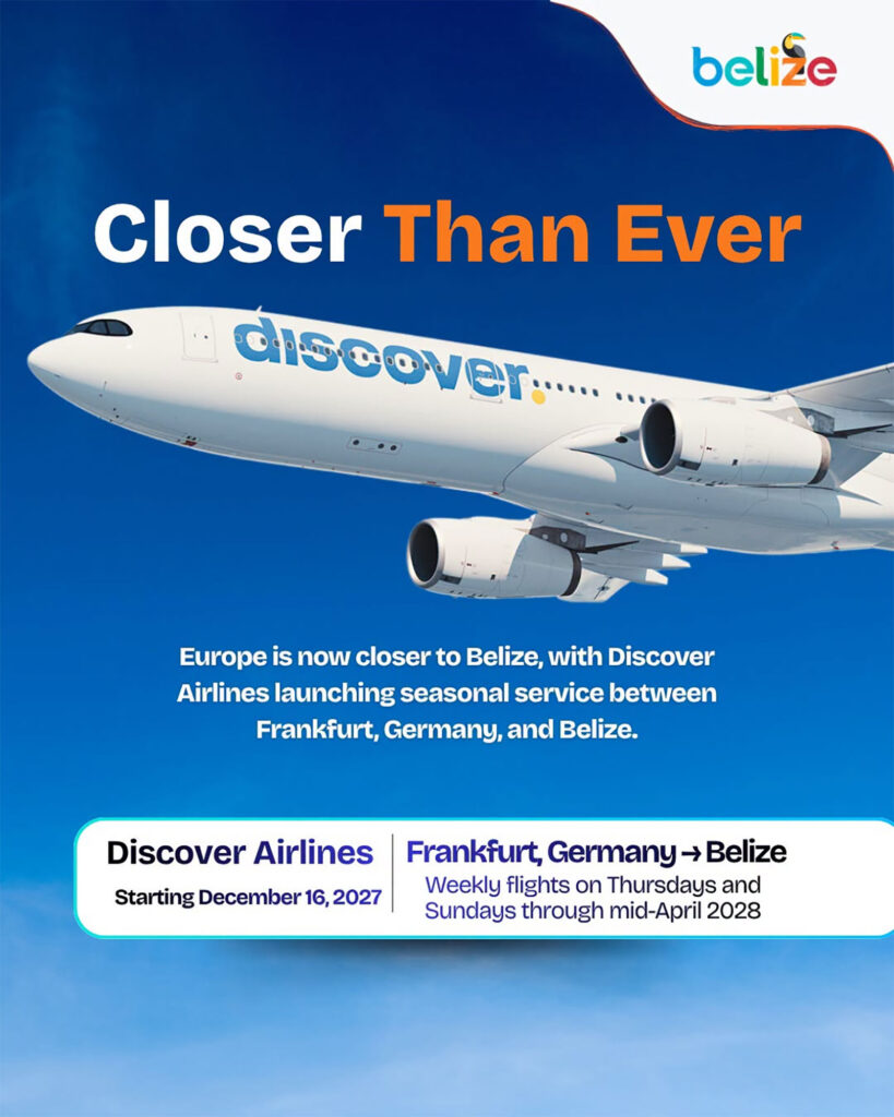 discover airlines frankfurt belize connection
