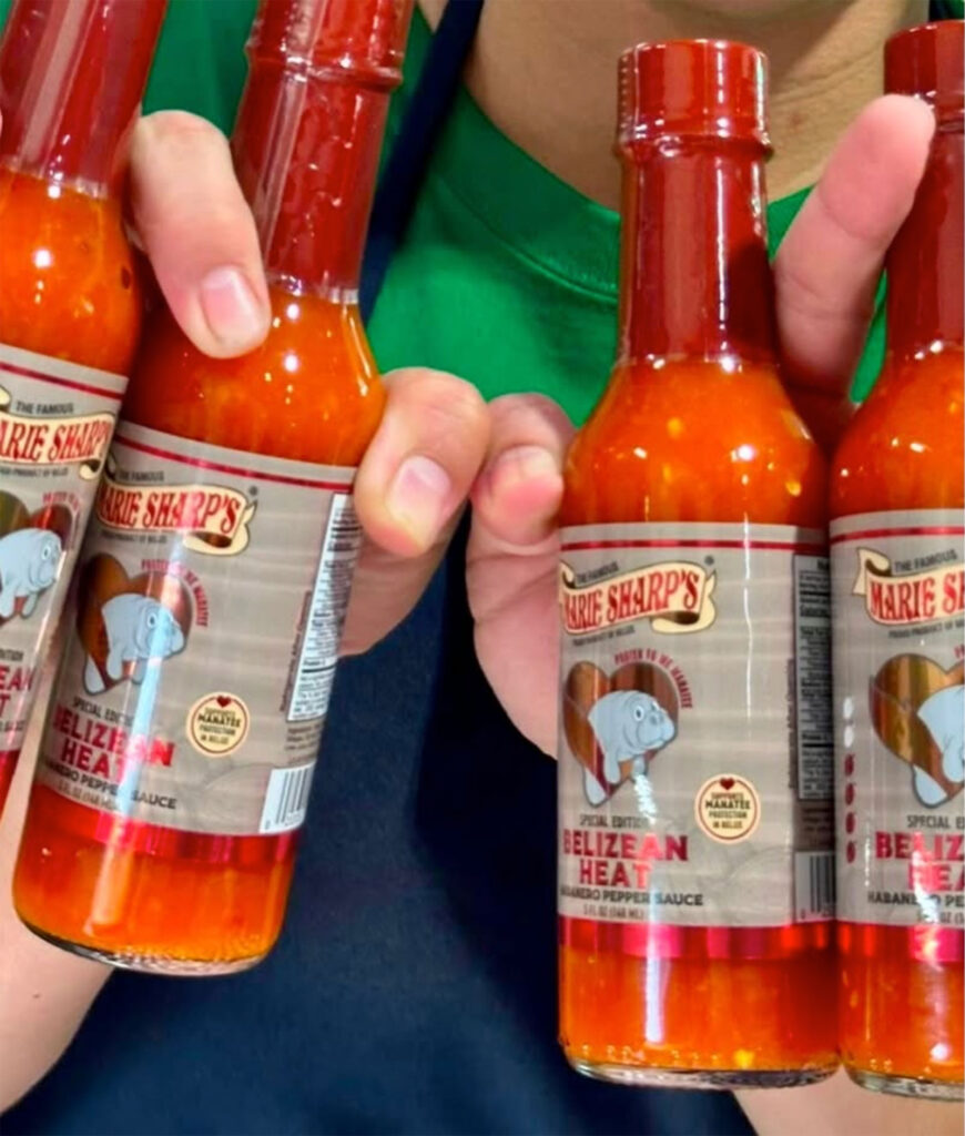 marie sharps special edition hot sauce manatee conservation